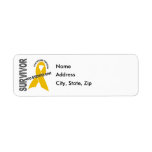 CHILDHOOD CANCER Survivor 1 Custom Return Address Labels