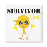 Childhood Cancer Survivor Chick magnets
