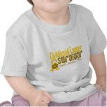 Childhood Cancer Survivor Flower Ribbon t-shirts