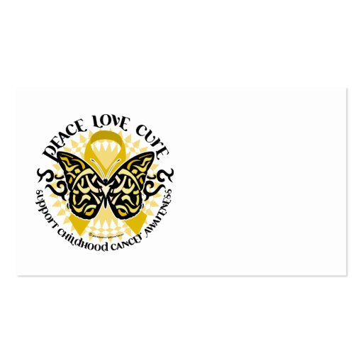 Childhood Cancer Tribal Butterfly Business Cards