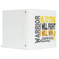 Childhood Cancer Warrior binders