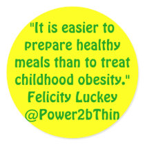 Childhood Obesity Solutions stickers by Power2BThin Childhood Obesity Solutions stickers