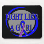 Childhood Stroke Fight Like A Girl Circular Mousepads