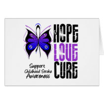 Childhood Stroke Hope Love Cure Greeting Cards
