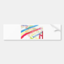 childish paint streaks bumper sticker