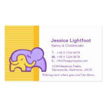 Childminder/ baby sitter / carer business cards