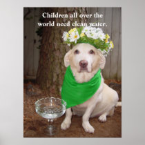 Children all over the world need clean water. posters