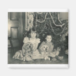 Children and dogs for Christmas Magnet