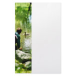 Children and Ducks in Park stationery