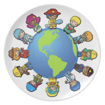 Children Around the Earth for Peace Party Plate