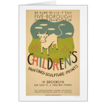Children Art Brooklyn 1938 WPA Cards