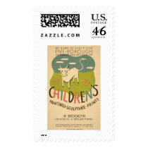 Children Art Brooklyn 1938 WPA Stamps