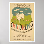 Children Art Brooklyn 1938 WPA Poster