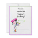 Children Artist Party Birthday Invitation