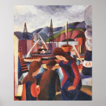 Children at the port (I) by August Macke Posters