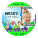 Children Birthday Thank You S: Train sticker