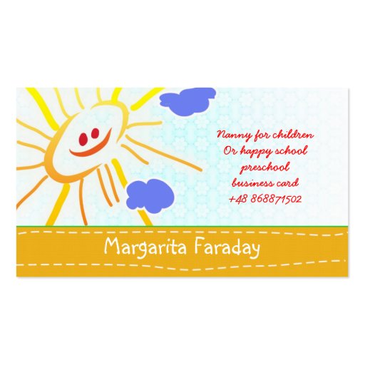 children business card (front side)