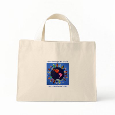 Children Can Change the World Striped Bag by PeaceMontessori