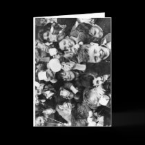 Children celebrating Victory Day cards