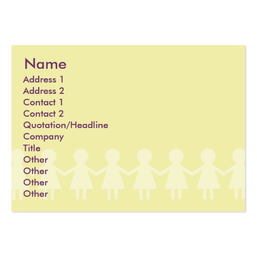 Children - Chubby Business Cards (front side)