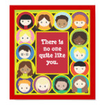 Children Faces Teacher's Classroom Poster