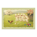 Children in Bunny Suits Easter Poster posters