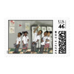 children in line stamp