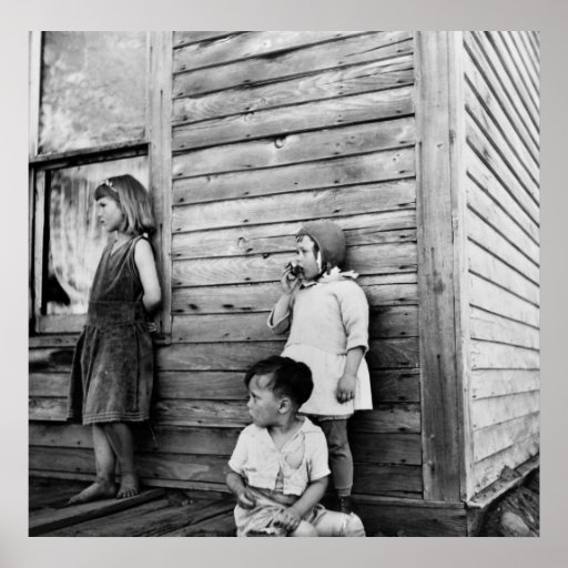 Children in Poverty: 1930s Poster