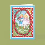 Children in Rose Frame Valenitne Card