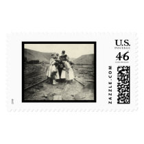 Children Inspecting a Kodak Camera 1902 postage by lc_vintagephotos Children Inspecting a Kodak Camera 1902 postage