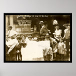 Children Licking Ice Blocks in New York City 1912 posters