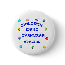 Children Make Chanukah Special Button by holidaytime Children Make Chanukah Special Button