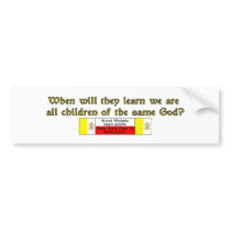 Children of the Same God 1 bumper stickers