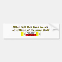 Children of the Same God 1 Bumper Sticker