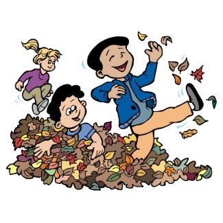 Children Playing In Leaves card
