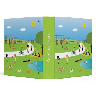 Children playing in the park binder binder