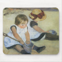 Children Playing on the Beach by Mary Cassatt Mouse Pads