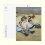 Children Playing on the Beach by Mary Cassatt Postcard