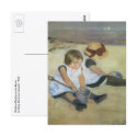 Children Playing on the Beach by Mary Cassatt postcards