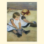 Children Playing on the Beach by Mary Cassatt postcards