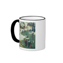 Children Playing on the Frozen River Mugs