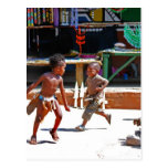 Children Playing Postcards