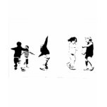 children playingstencil art