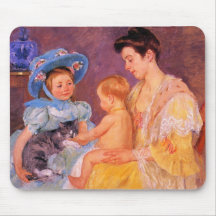 Children Playing With A Cat Mousepad