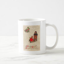 Children Playing With Sled Mug