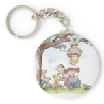 Children reading books key chain