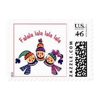 Children singing falala stamp