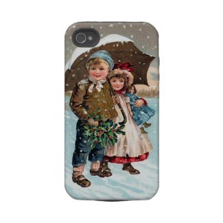 Children walking through the snow casematecase