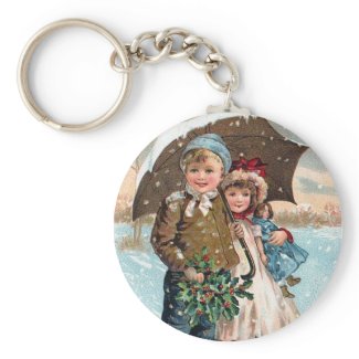 Children walking through the snow