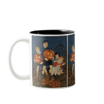 Children with Jack-o-Lanterns mugs